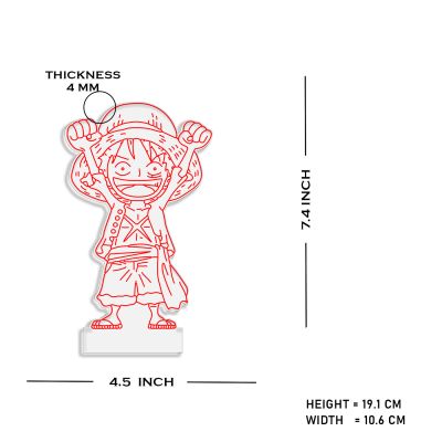 Monkey D Luffy Anime Character Design Night Lamp